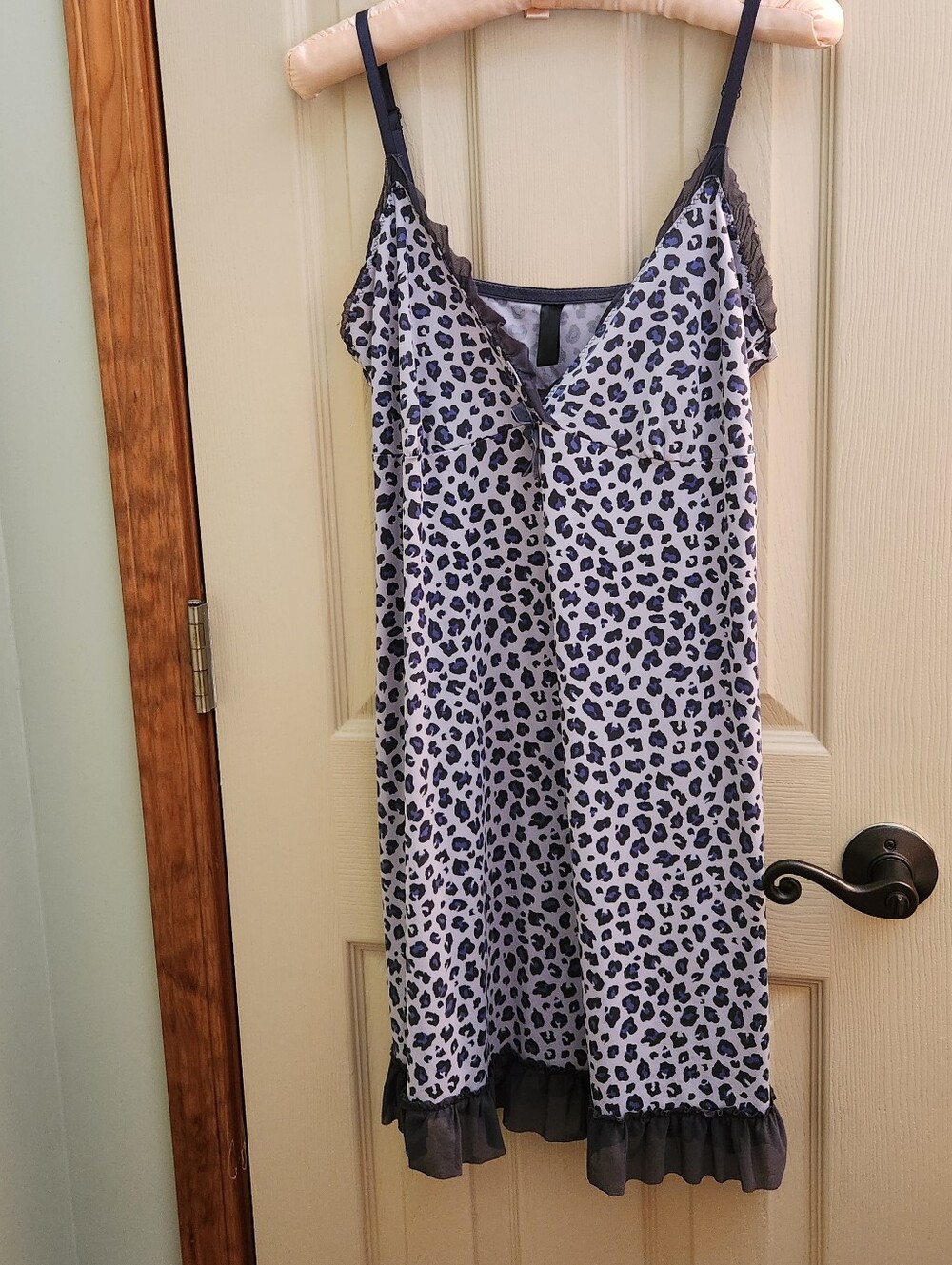 Leopard Print Slip Dress in  Gray and Black Marilyn Monroe Sz XL